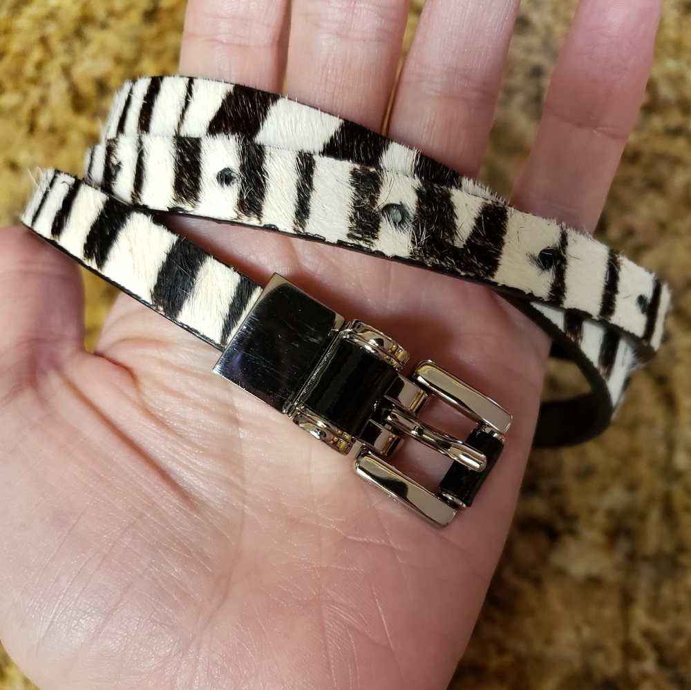 Michael Kors Zebra Print Reversible Belt